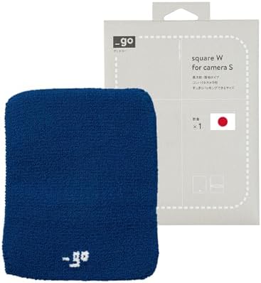 Camera Cover, Square W, Made in Japan, S size, Blue by PACKINGKNIT_GO