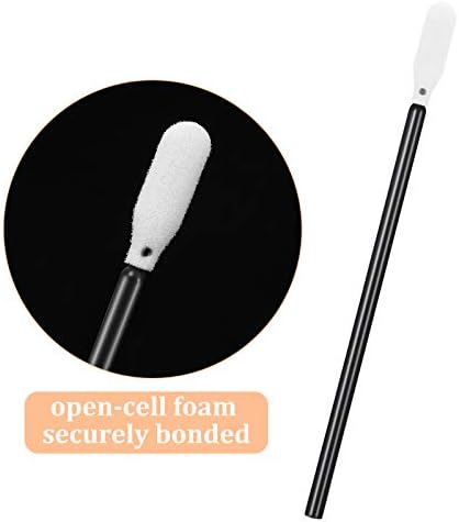 Chinco 200 Pieces Foam Swab Sponge Swab Foam Tips Sponge Stick for Inkjet Printer Print Head Camera Optical Lens Optical Equipment(Black,3.66 Inch) (Pack of 2) - Image 2