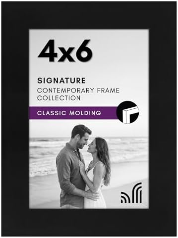 Americanflat 4x6 Picture Frame - Engineered Wood - Black by Americanflat