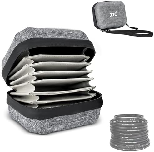 Hard Shell Camera Lens Filter Case Up to 67mm, Water Resistant & Dustproof by JJC