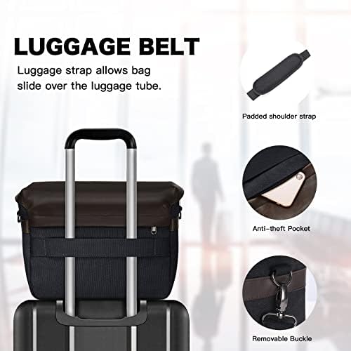 MOSISO Camera Case Crossbody Shoulder Messenger Photography Bag, Black - Image 4
