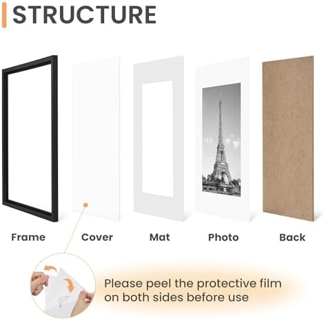 upsimples 24x36 Poster Frame, Gallery Wall Frames Set of 5, Black - Image 3