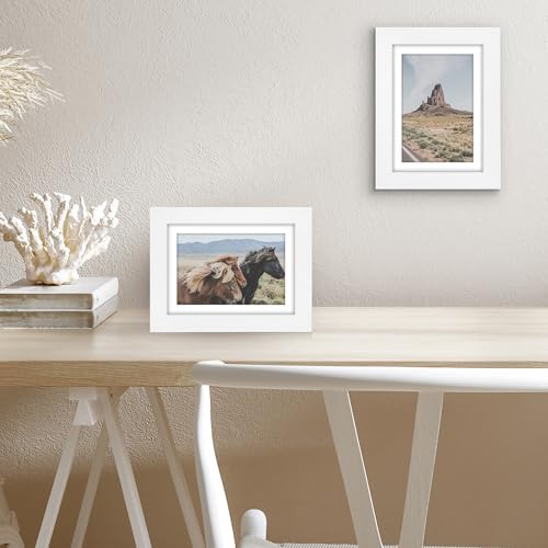 Americanflat 5x7 Picture Frame - Matted to 4x6 - Engineered Wood - White - Image 5