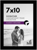 Americanflat 7x10 Picture Frame with Shatter-Resistant Glass - Signature Collection - Gallery-Style Frames Made of Engineered Wood - Photo Frame for Tabletop and Wall Display - Black by Americanflat