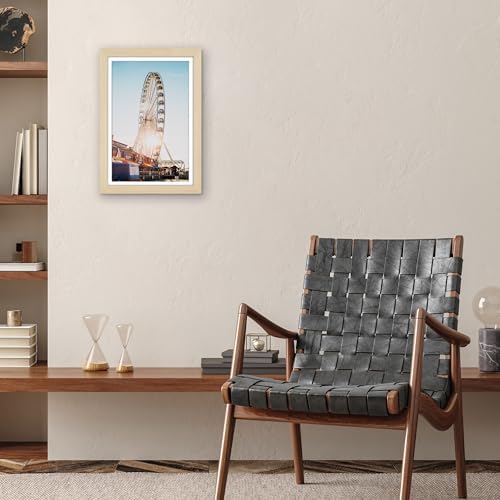 Americanflat 12x18 Poster Frame - Matted to 11x17 - Natural Oak - Image 4