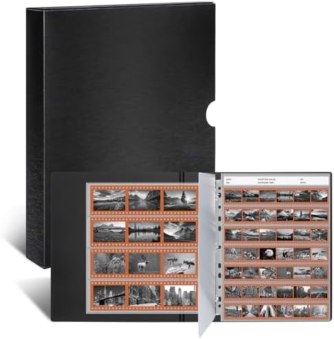 Acid Free Film Negative Binder, 3 Ring Binder with 30 Pack 35mm Negative Sleeves and 30 Pack 120 Film Sleeves by ENPOINT