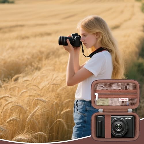 Hard Travel Case for Sony ZV-1, ZV-1F, ZV-1 II Digital Camera, Brown - Image 7