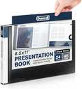 Dunwell 8.5x11 Portfolio Binder, Horizontal, 24 Pockets, Poly by Dunwell