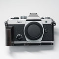 Handmade Wooden Handle Grip L Plate Alloy Base for OM System OM-3 Camera (Ebony+ Black Base) by CAMINSTARRY