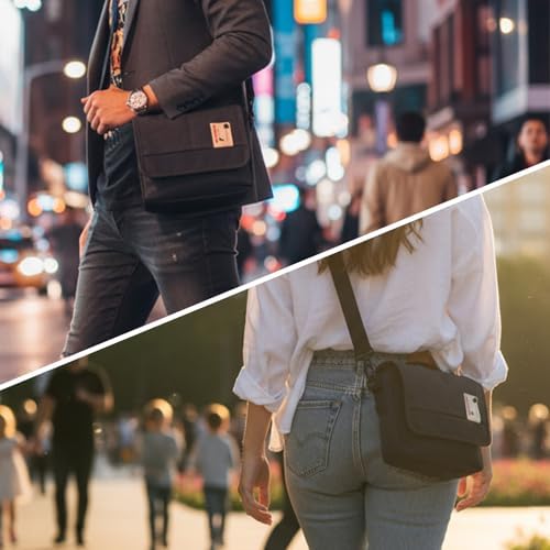 Besnfoto Camera Bag Purse Small Messenger Shoulder Bag for Mirrorless DSLR Camera Waterproof Canvas Compact Photography Case, Black Gray - Image 4