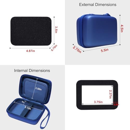 L LTGEM Digital Camera Case Compatible with KODAK PIXPRO FZ55/FZ45, Canon ELPH 180/190, Sony DSCW830/DSCW800, CAMKORY, QUMCOU, Lecran Digital Cameras, Blue(Case Only) - Image 3