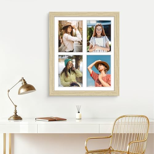 DUENPY 12x16 Collage Frame For 4 5x7 Photos Wood Color - Image 6