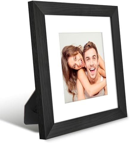 Americanflat 9x9 Picture Frame - Matted to 6x6 - Engineered Wood - Black - Image 5