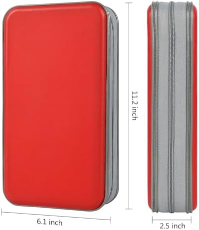 alavisxf xx CD Case, 96 Capacity Hard Plastic Organizer Wallet for Car - Image 4