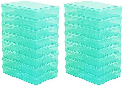 4" x 6" Photo Storage Case with Handle, 16 Inner Photo Organizer Keeper, Extra Large Storage Picture Boxes, Seed Storage, Transparent Craft Keeper (Green) - Image 4