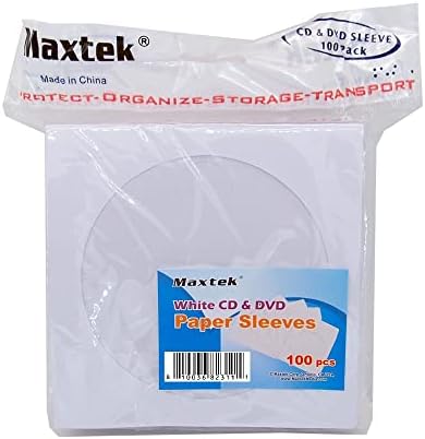 100 Pack Maxtek Premium White Paper CD DVD Sleeves Envelope with Window Cut Out and Flap, 100 gsm - Image 4