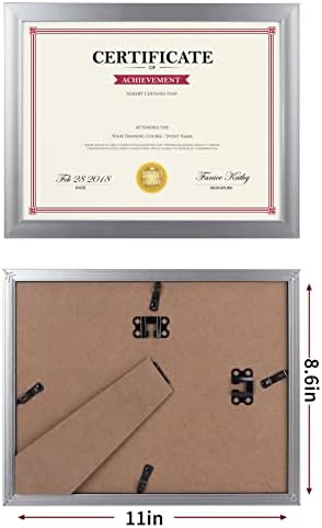 Giftgarden 8.5x11 Picture Frame Silver Set of 12, Multi Modern 8.5 x 11 Frames Bulk for Award Certificate Document Diploma, Wall or Tabletop Display - Image 2