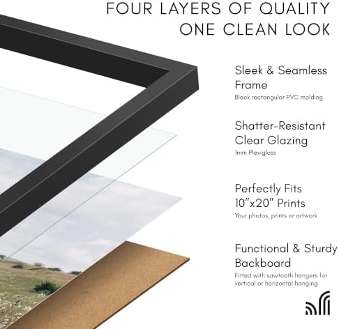 Americanflat 10x20 Picture Frame - Slim Molding - Black - Image 5