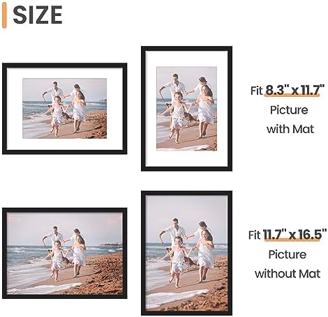 upsimples A3 Picture Frame, Gallery Wall Frames Set of 5, Black - Image 5