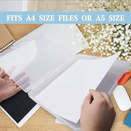 12 Pcs Clear Paper Storage Box, Multicolor, 12.4x9.84x1.18 Inches - Image 4
