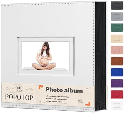 Popotop 4x6 Photo Album Holds 800 Pictures, Vegan Leather Hardcover by Popotop