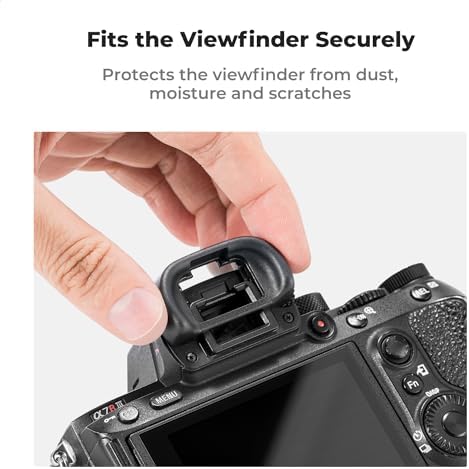 K&F Concept 2Pack Eyepiece Cover & Hot Shoe Cover Kit, Eyecup for Sony A7 A7S A7R A7M2 A7SM2 A7RM2 A7M3 A7RM3 A7RM4 A9 A9II A99M2 Camera, Viewfinder Protector Replace for Sony FDA-EP18 Eyecup - Image 3