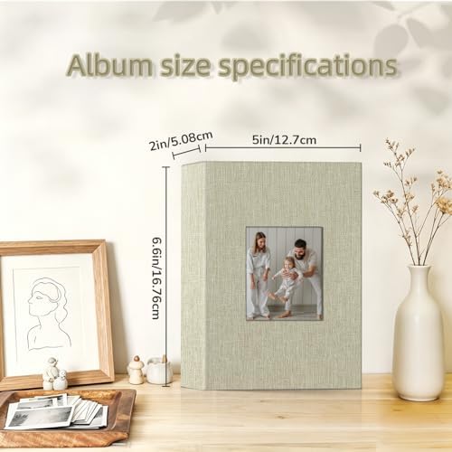 popotop Photo Album 4x6-100 Photos Photo Books with 100 Vertical Pockets,Linen Cover Albums for Family Wedding Anniversary Baby Vacation Pictures - Image 4