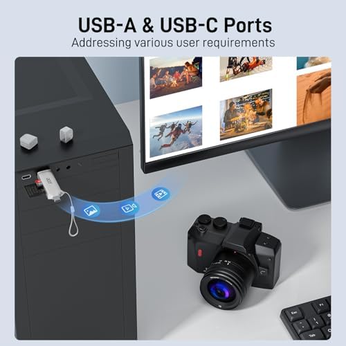 acer SD Card Reader USB C, Dual Slots USB Type C to Micro SD Card Adapter - Image 5