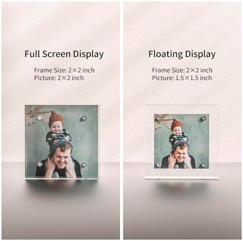 Sezanrpt Acrylic Mini Frames 2x2, 3 Pack, Small Frame 2x2 for Tickets, Clear Picture Frame Small Tips Holder - Image 5