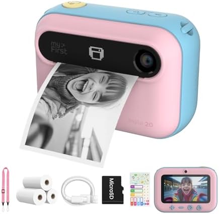 MyFirst Kids Instant Print Camera, 7-Second Inkless Printing by myFirst