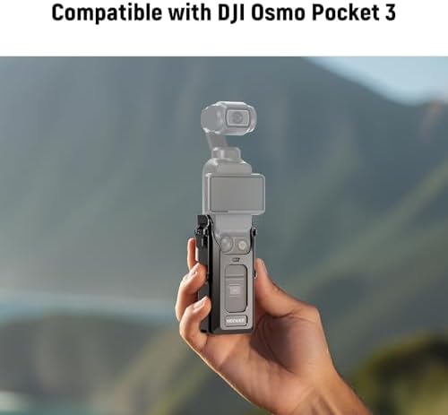 NEEWER Pocket 3 Cage, All in One Aluminum Alloy Protective Video Rig Compatible with DJI Osmo Pocket 3 & Magnetic Mount Accessories, 1/4" Threads Cold Shoe, Slots for Quick Release Side Handle, AC029 - Image 2