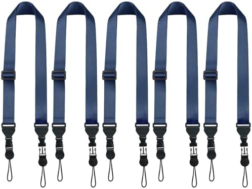 FIEIL 5 Pack Nylon iPad Strap, Adjustable Camera Neck Strap, Comfortable Shoulder Strap for iPad, Cellphone Tablet, Camera, Laptop, Binocular, Luggage Bag(Royal Blue Universal Neck Lanyard) by FIEIL