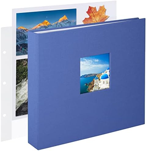 1DOT2 10x10 Inch 3 Ring DIY Scrapbook Photo Album, Blue by 1DOT2