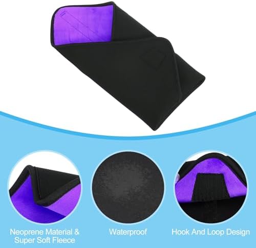 PATIKIL Camera Protective Wrap, 21"x21" Lens Wrap Cloth with Thick Protective Neoprene, Lens Pouch Bag with Hook and Loop for Lens, SLR, Black Purple - Image 5