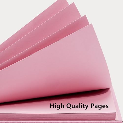 Vienrose Scrapbook Album,80 Pages,10x10 Inch,Candy Pink - Image 5