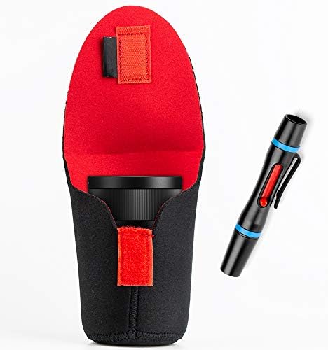 Lens Pouch Bag Lens Case Cover Sleeve,Soft Neoprene Travel Carry Protective Lens Pouch Set for Nikon Sony Panasonic Pentax Olympus DSLR Camera Lens with Lens Cleaning Pen (L) by Unknown