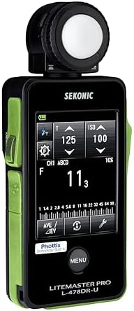 Sekonic LiteMaster Pro L-478DR-U-PX Light Meter for Phottix Strato II, Touchscreen Incident & Reflected Meter with Built-In PX Transmitter, Flash Analyzing & Cine Frame Rate Control - Image 2