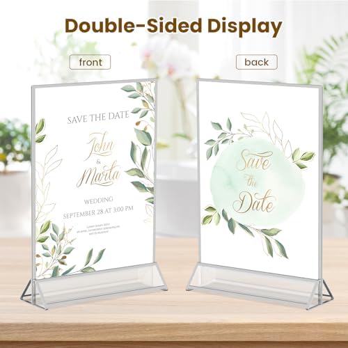 8X10 Sliver Picture Frames Double-Sided Acrylic Sign Holder-3 Pack - Image 3