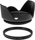 Master Pro 55MM UV Filter + 55mm Tulip Lens Hood for Nikon AF-P DX NIKKOR 18-55mm F3.5-5.6G VR Lens, Control The Exposure - 55 mm Ultraviolet Filter & 55 mm Lens Hood - Shop Smart! by Unknown