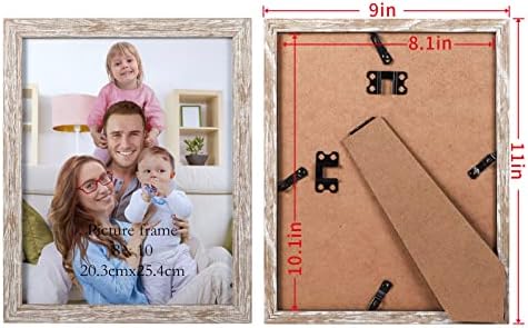 Giftgarden 8x10 Picture Frame Distressed Beige White Set of 12, Multi Rustic Wood Grain 8 by 10 Photo Frames Bulk for Wall or Tabletop Display - Image 2