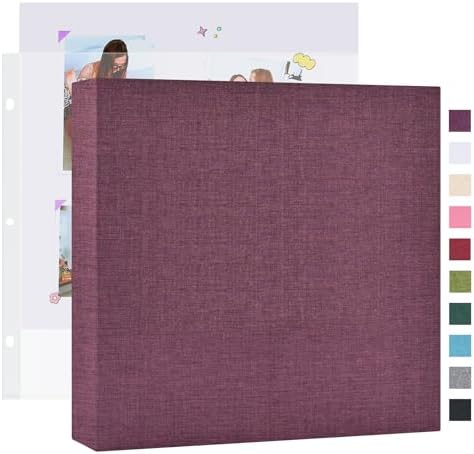 Mublalbum 10x10 Inch 3 Ring DIY Scrapbook Photo Album 40 Pages, Purple by Mublalbum