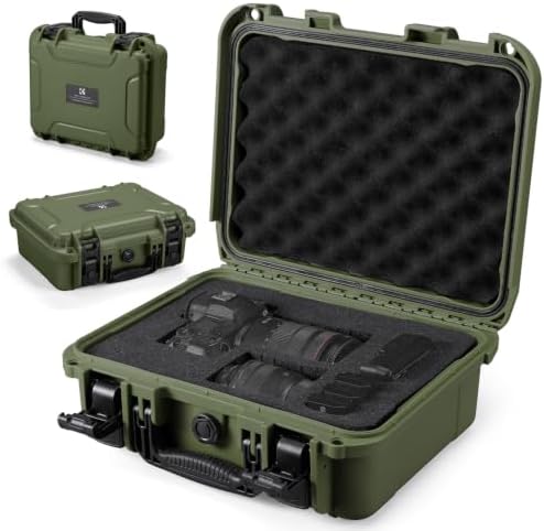 K&F CONCEPT Waterproof Hard Case, IP67 Protective Case with Pre-Scored Foam by KFCONCEPT