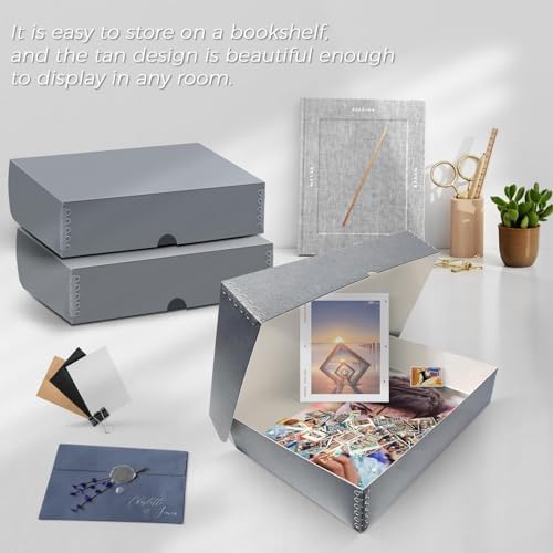 Lineco 10x15 Clamshell Archival Folio Storage Box, 3" Deep, Pack of 2 - Image 5