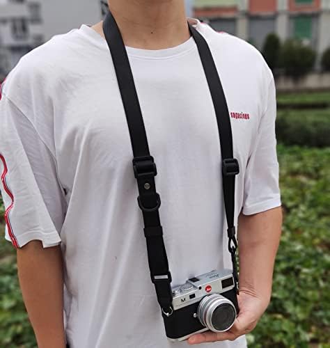 Camera Strap, Quick Adjustable Shoulder Sling Camera Neck Shoulder Strap for All DSLR Camera Black - Image 3