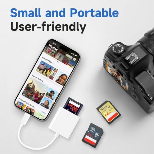 (Apple MFi Certified) Lightning to SD Card Camera Reader for iPhone,Trail Camera Viewer SD Memory Card Reader Adapter Compatible with iPhone 14/13/12/11/XS/XR/X/8/7/iPad,Plug and Play - Image 6