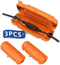 3 Pack Outdoor Extension Cord Safety Cover, Waterproof, Orange by Unknown