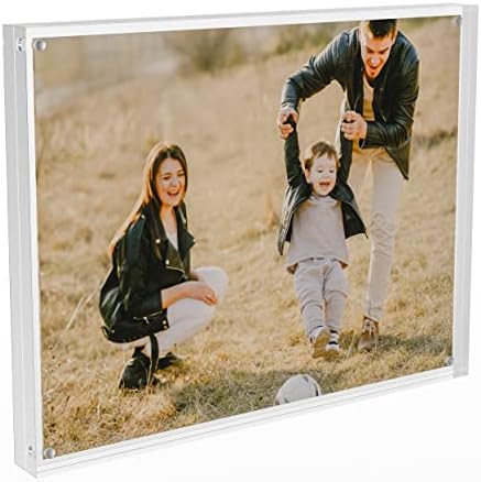 Sezanrpt 8.5''x11'' Acrylic Picture Frame, Perspex Photo Frame for Wedding Pictures, Tabletop Freestanding Certification Frame 12mm + 12mm by Sezanrpt