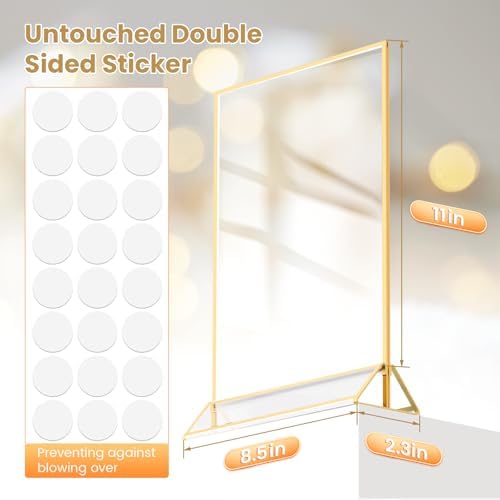 Acrylic Sign Holder 8.5X11 Double-Sided Gold Frames -12 Pcs - Image 2