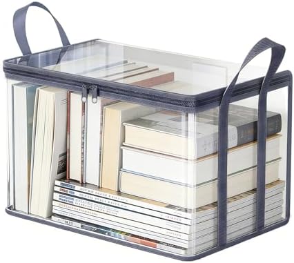 1 Pack Clear Comic Book Storage Container, Gray by SKYJORMY