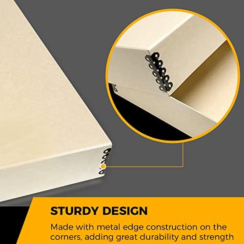 Golden State Art, Archival Storage Box, Tan-17.75x22.75x3 Inch, Pack of 2 - Image 4